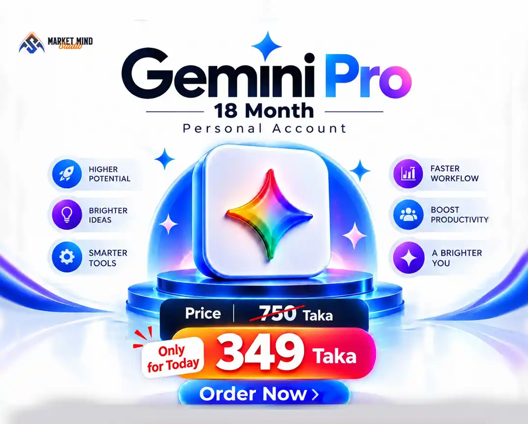 AI Pro Subscription – 18 Months Access Gimini Pro Price In Bangladesh